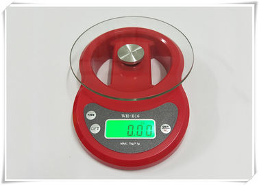 China Ausgeglichenes Glas-Ausgangselektronische Skala-rote Farbe für die Küche, die Nahrung wiegt fournisseur