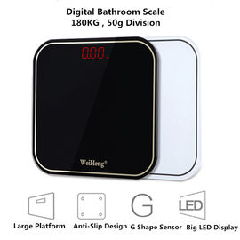 China Badezimmer-elektronische wiegende Skala für Menschen, 6 Millimeter ganz um ausgeglichenes Glas 180 Kilogramm fournisseur